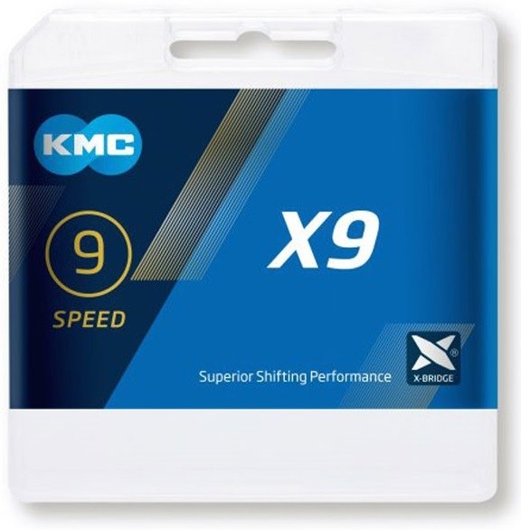 Kmc Kmc X9 9 Speed 114 Links Cykelkæde Reservedele > Cykelkæder